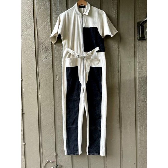 Rachel Comey Handy Jumpsuit Dirty White/Washed Bla - Picture 7 of 10